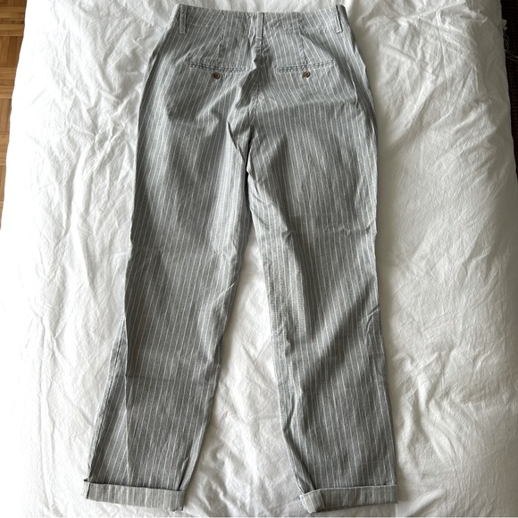 3/4 striped light blue and white pants with side pockets H&M - Picture 2 of 6